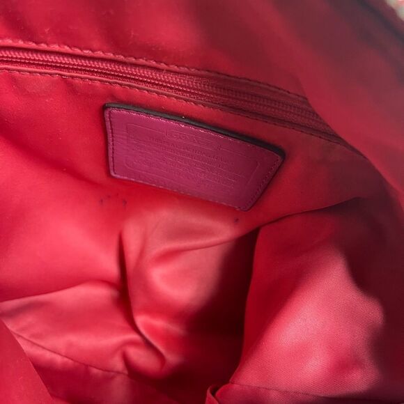 Coach  Daisy LEATHER Sand and orange medium Shoulder bag.silver tone hardwares - Picture 10 of 16